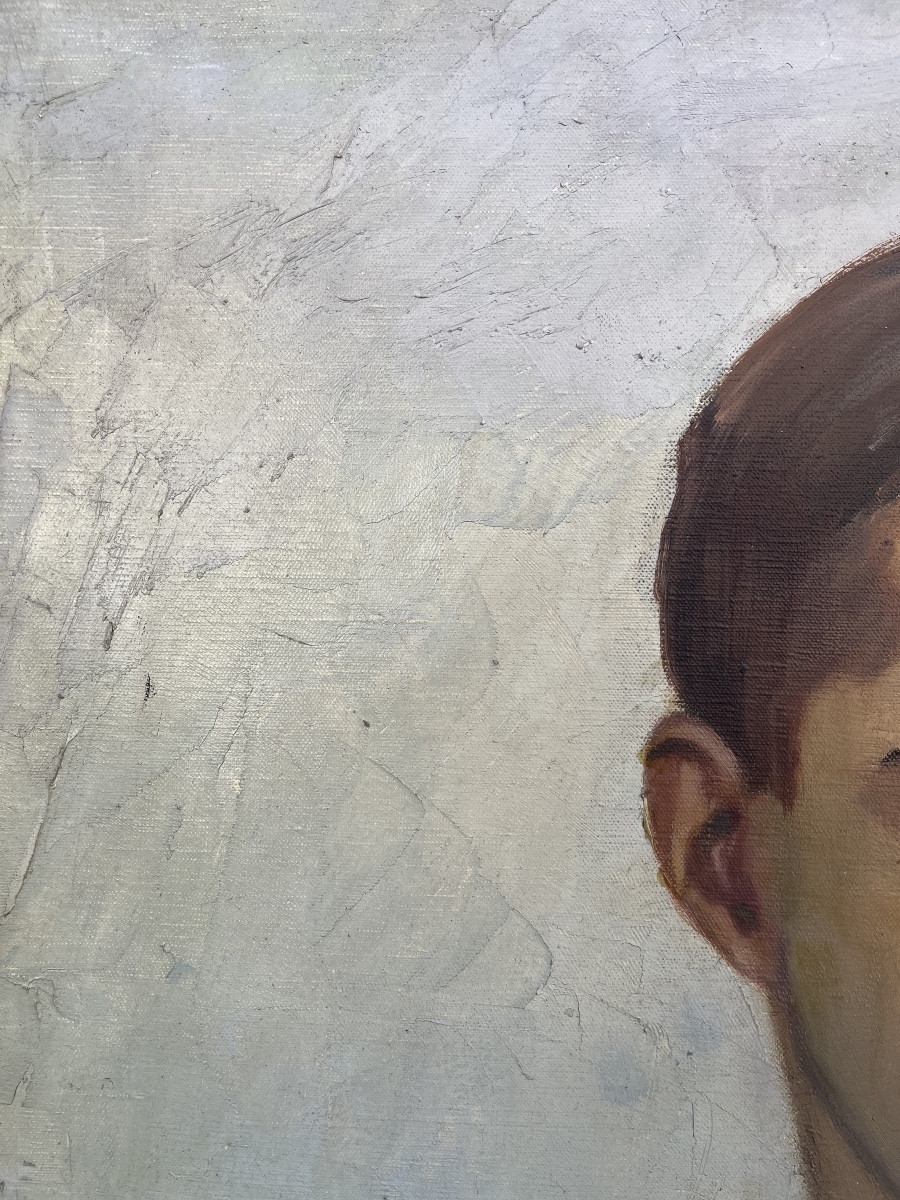 Ritratto di un giovane uomo con la camicia bianca Francia, anni 1930 circa-photo-8