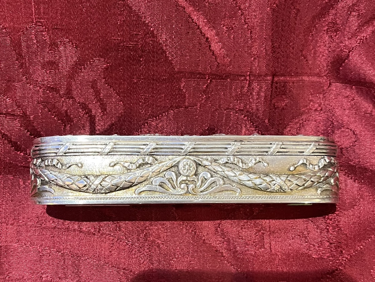 Astuccio in argento con ritratti di Luigi XVI e Maria Antonietta, XIX secolo-photo-2