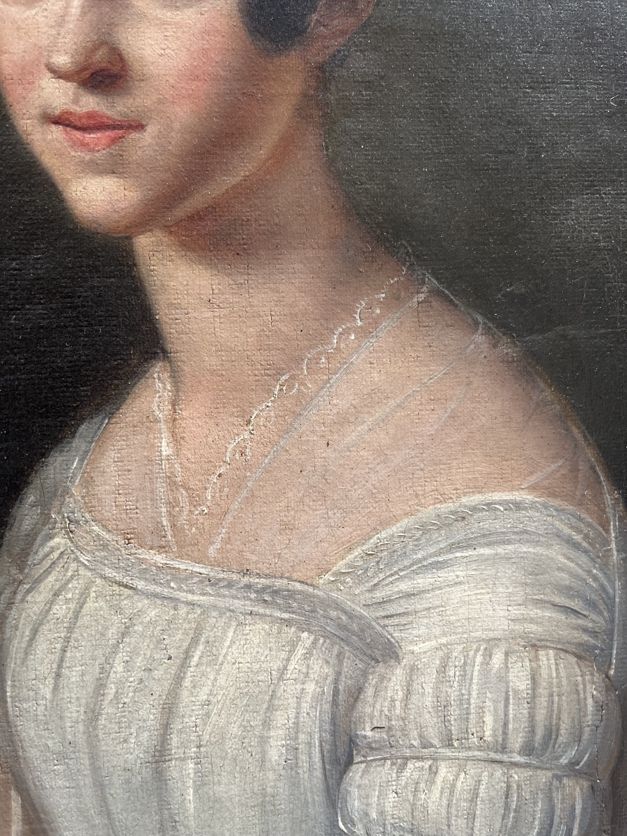 Ritratto di giovane donna al pianoforte da tavolo, circa 1830-photo-2