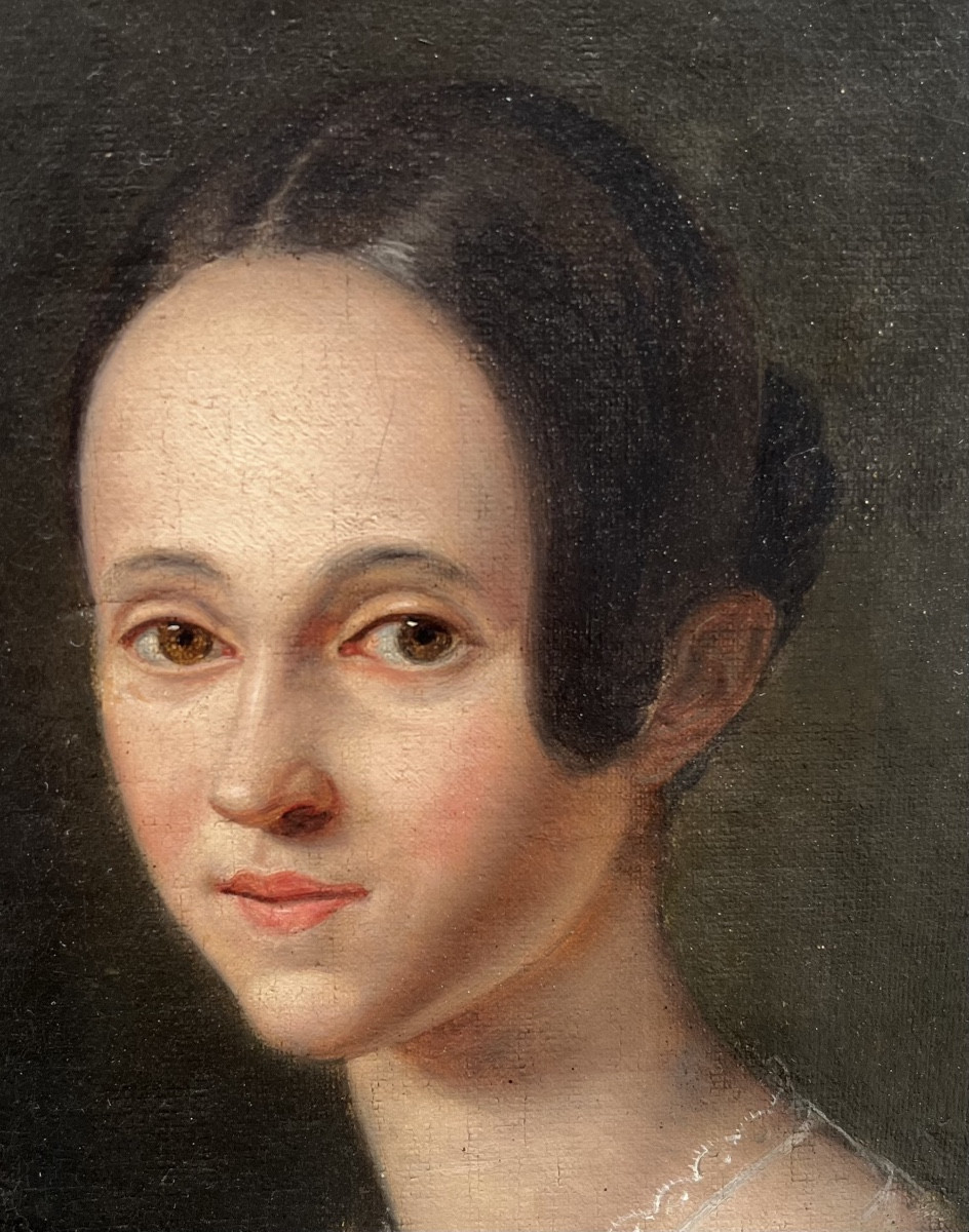 Ritratto di giovane donna al pianoforte da tavolo, circa 1830-photo-7