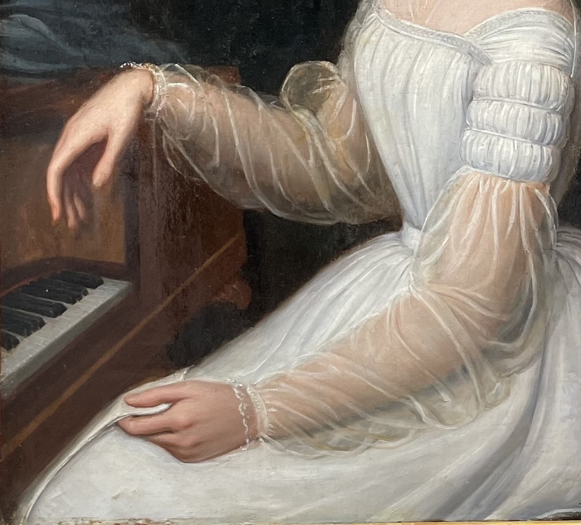 Ritratto di giovane donna al pianoforte da tavolo, circa 1830-photo-6