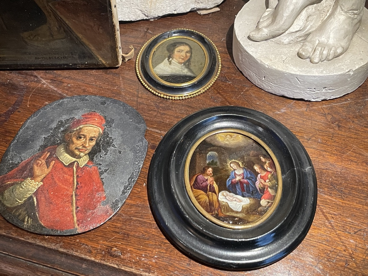 Adorazione dei pastori Scuola fiamminga, XVII secolo, Olio su rame-photo-2