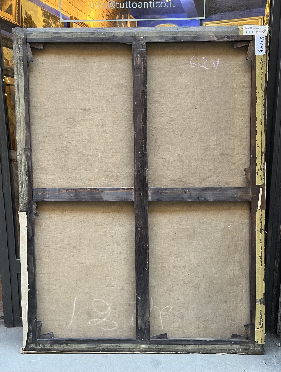 Sologub Leonid Romanovič (Ejsk 1884 – L’Aia 1956), Crocefissione, olio su tela, firmato -photo-3