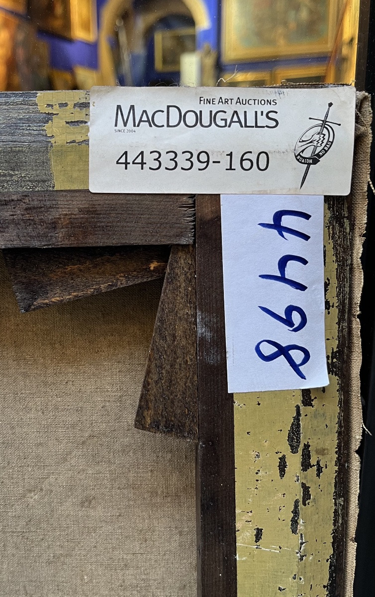 Sologub Leonid Romanovič (Ejsk 1884 – L’Aia 1956), Crocefissione, olio su tela, firmato -photo-4