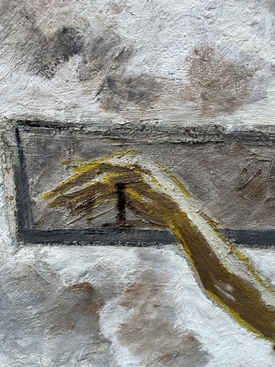 Sologub Leonid Romanovič (Ejsk 1884 – L’Aia 1956), Crocefissione, olio su tela, firmato -photo-8