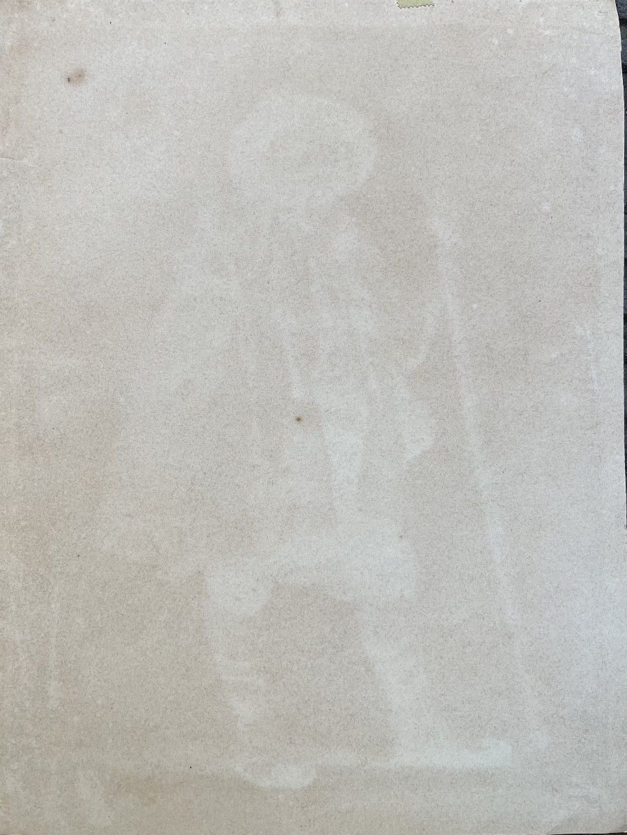 Contadino in costume ciociaro, Campagna romana, iscrizioni in francese, XIX secolo-photo-3