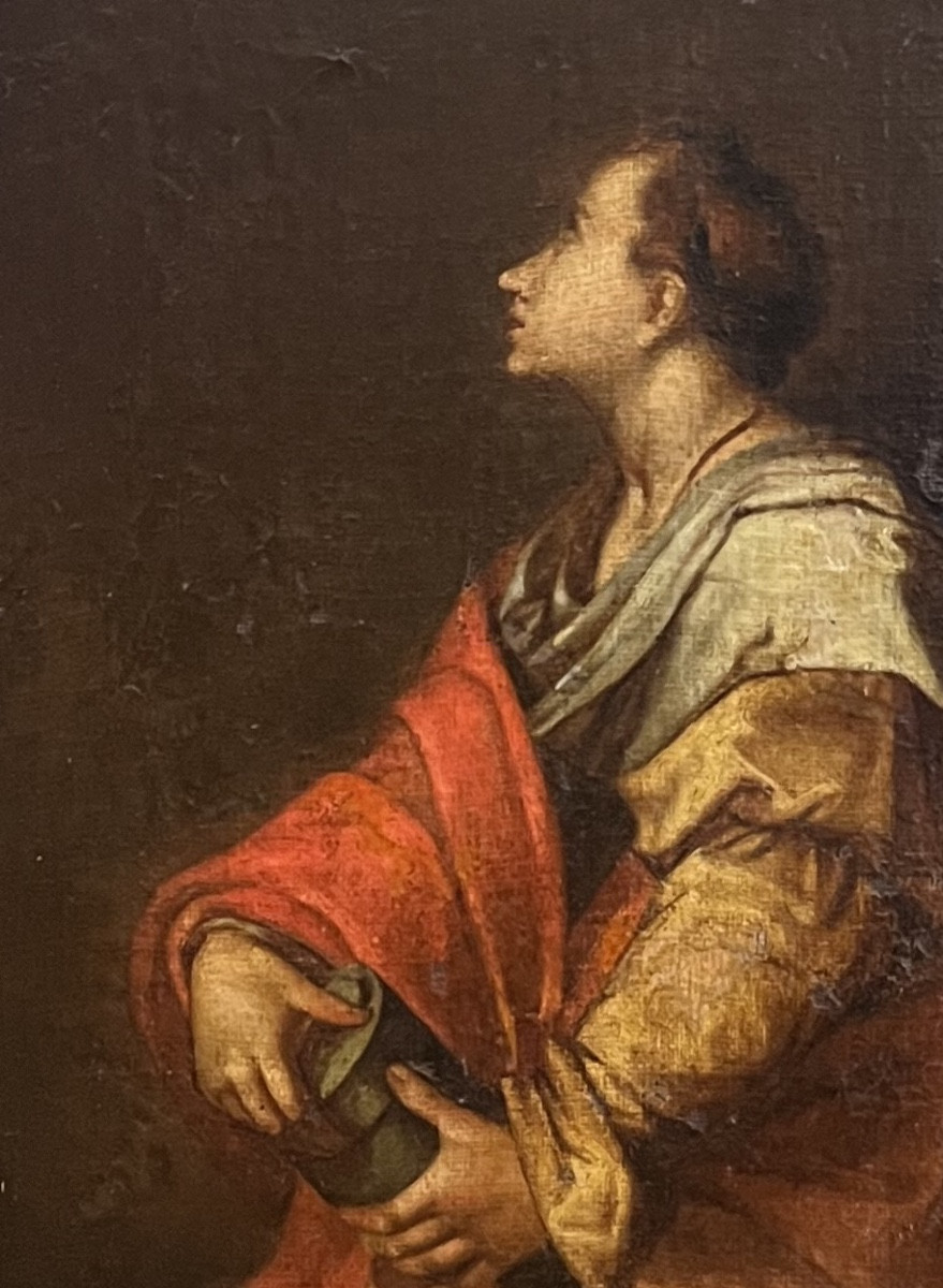 Maria Maddalena, da Andrea del Sarto, Disputa sulla Trinità, XVII secolo, 36 x 27 cm-photo-1