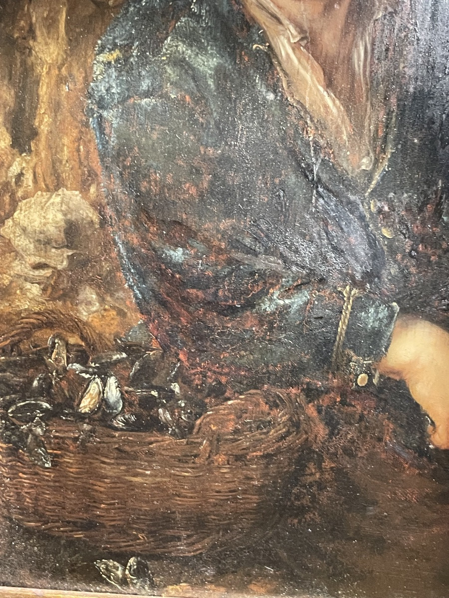 Mangiatore di cozze, scuola olandese XVII secolo, entourage di Frans Hals il Giovane -photo-2