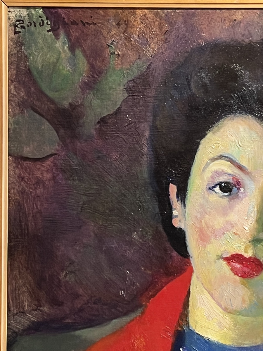 E. Gordigiani, Ritratto di Lina Bietoletti, Firenze 1949, olio su tela-photo-5