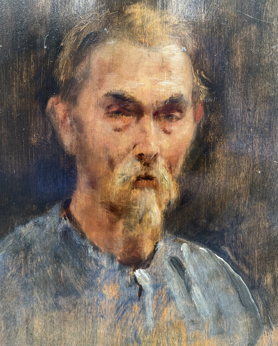 Alfonso Hollaender, Ritratto di uomo orientale “Giacomino”, firmato e datato 1878-photo-2