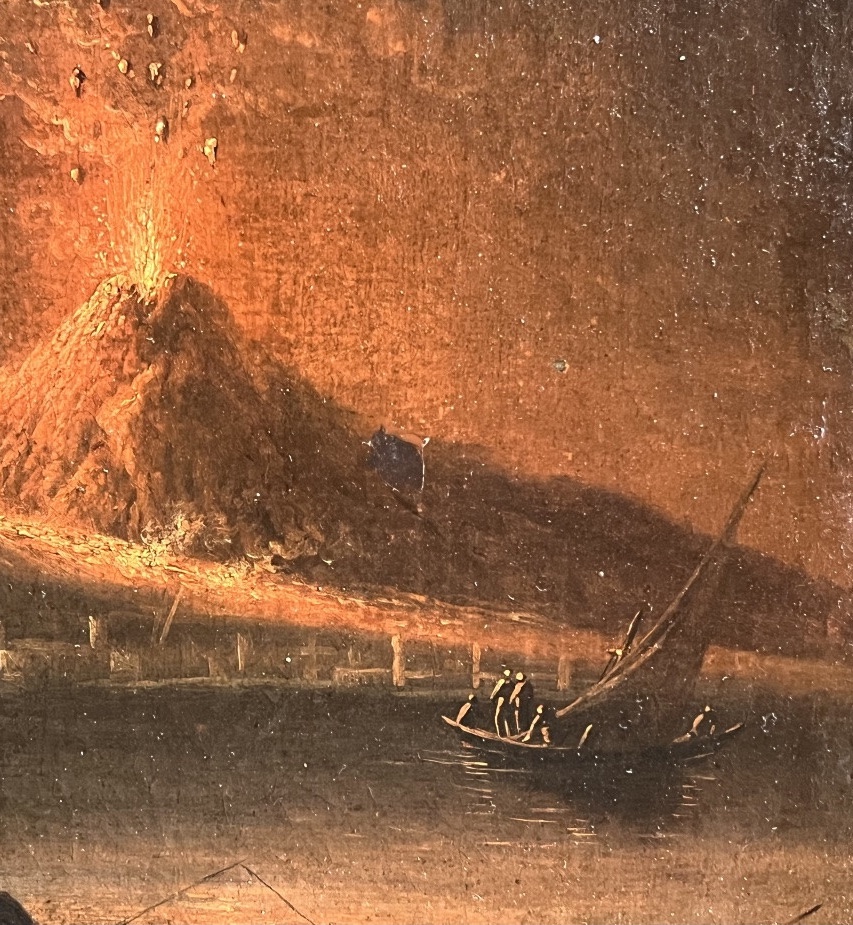Veduta del Golfo di Napoli con eruzione notturna del Vesuvio, inizi XIX secolo, ambito Fidanza-photo-5