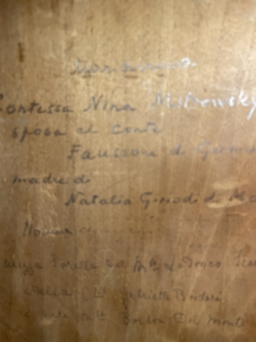 Ritratto di dama con ferronnière e abito azzurro. Scuola austriaca o nord italiana, ca. 1830  -photo-3