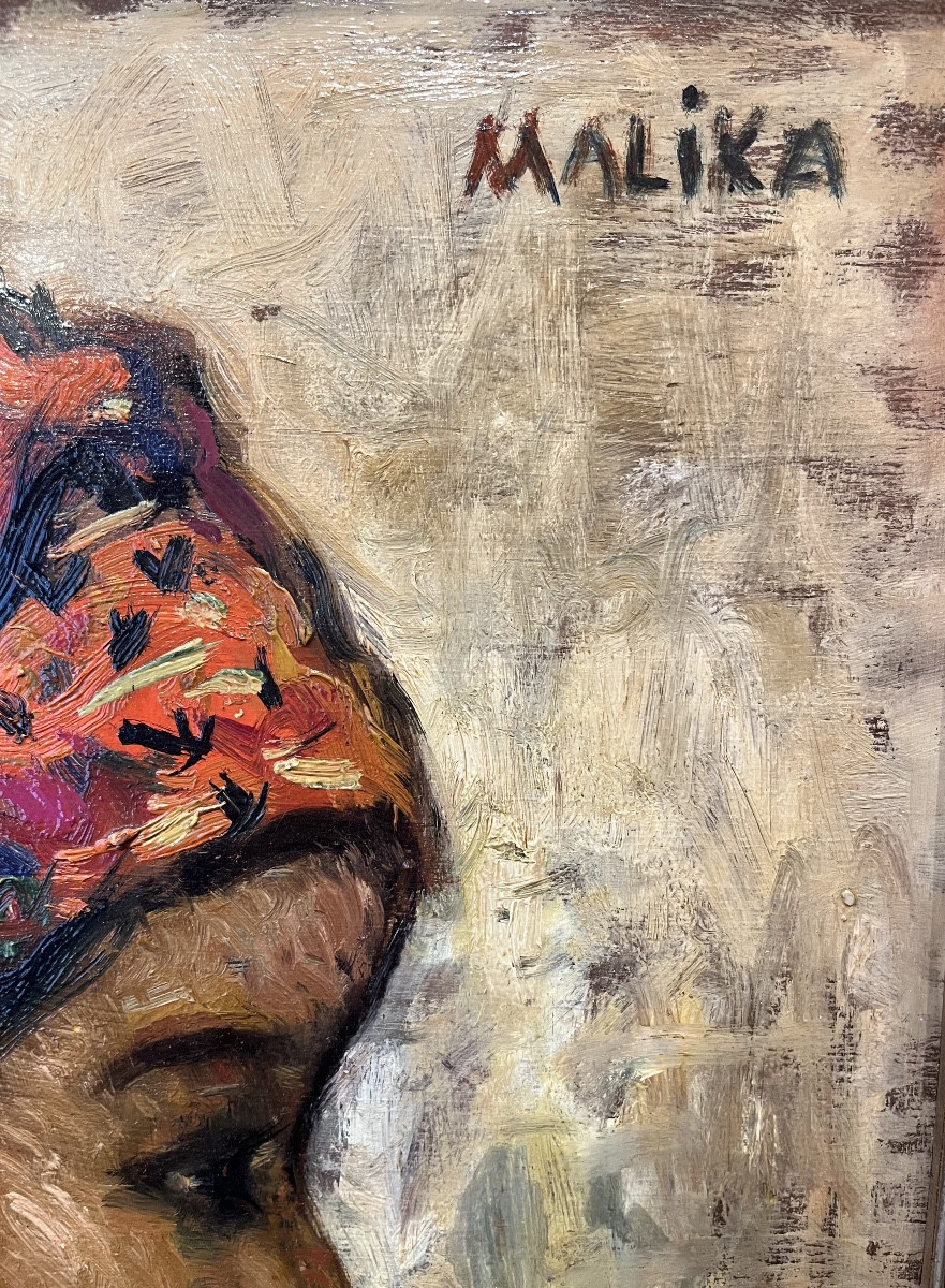 Jehan Frison (1882-1961) Malika, ritratto marocchino, periodo Fez-Bou Saâda, circa 1926-photo-3