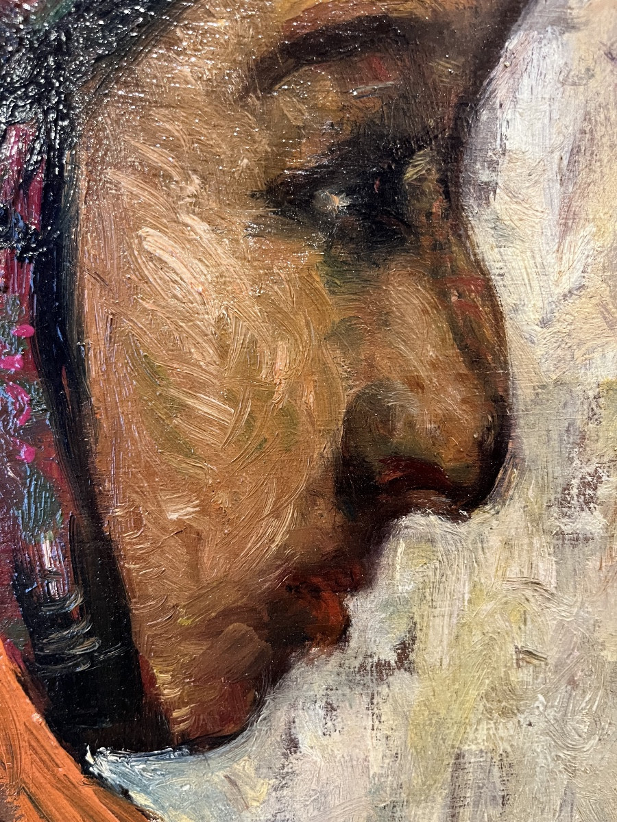 Jehan Frison (1882-1961) Malika, ritratto marocchino, periodo Fez-Bou Saâda, circa 1926-photo-5