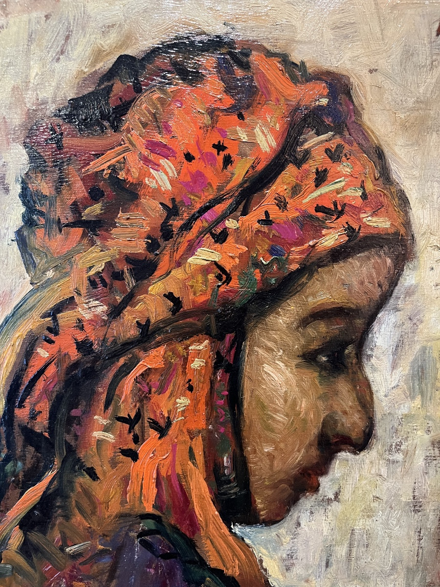 Jehan Frison (1882-1961) Malika, ritratto marocchino, periodo Fez-Bou Saâda, circa 1926-photo-7