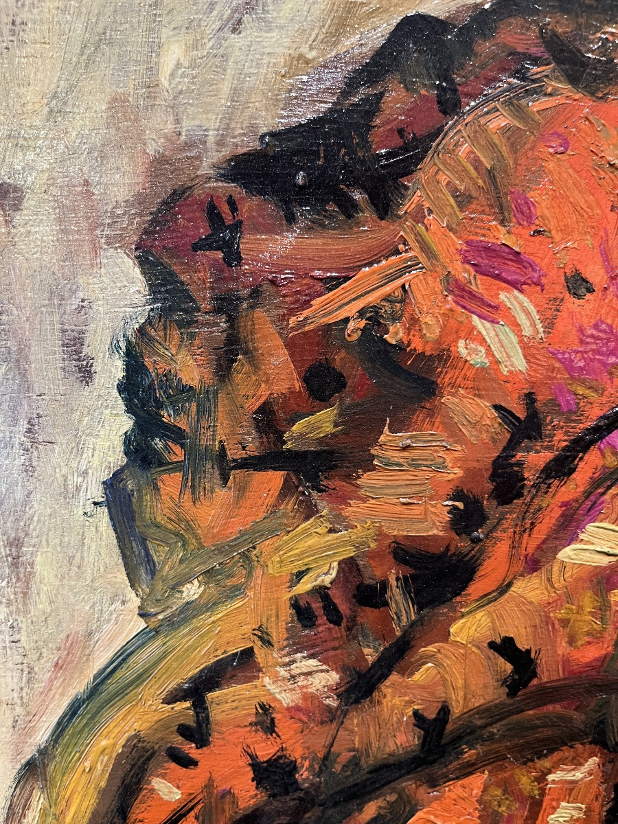 Jehan Frison (1882-1961) Malika, ritratto marocchino, periodo Fez-Bou Saâda, circa 1926-photo-8