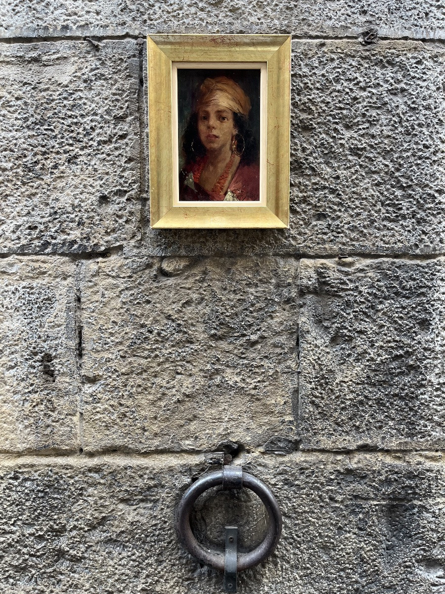 Pierre Alexandre Salles (1867-1915, Algeria) Ritratto Giovane orientale, cm 27,5 x 21-photo-3