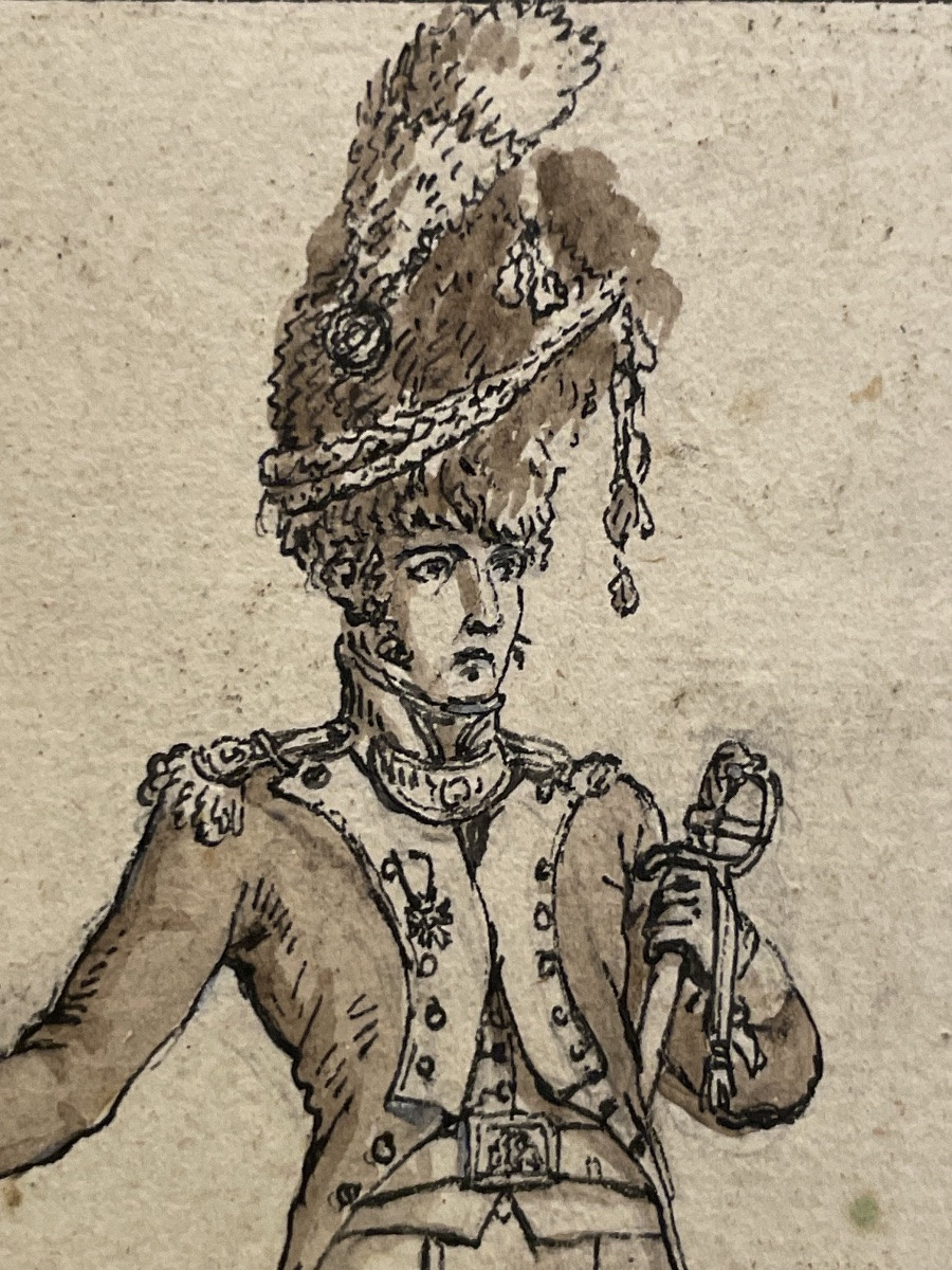 Scuola francese, inizi XIX secolo Quattro studi di militari della Guardia Imperiale francese -photo-2