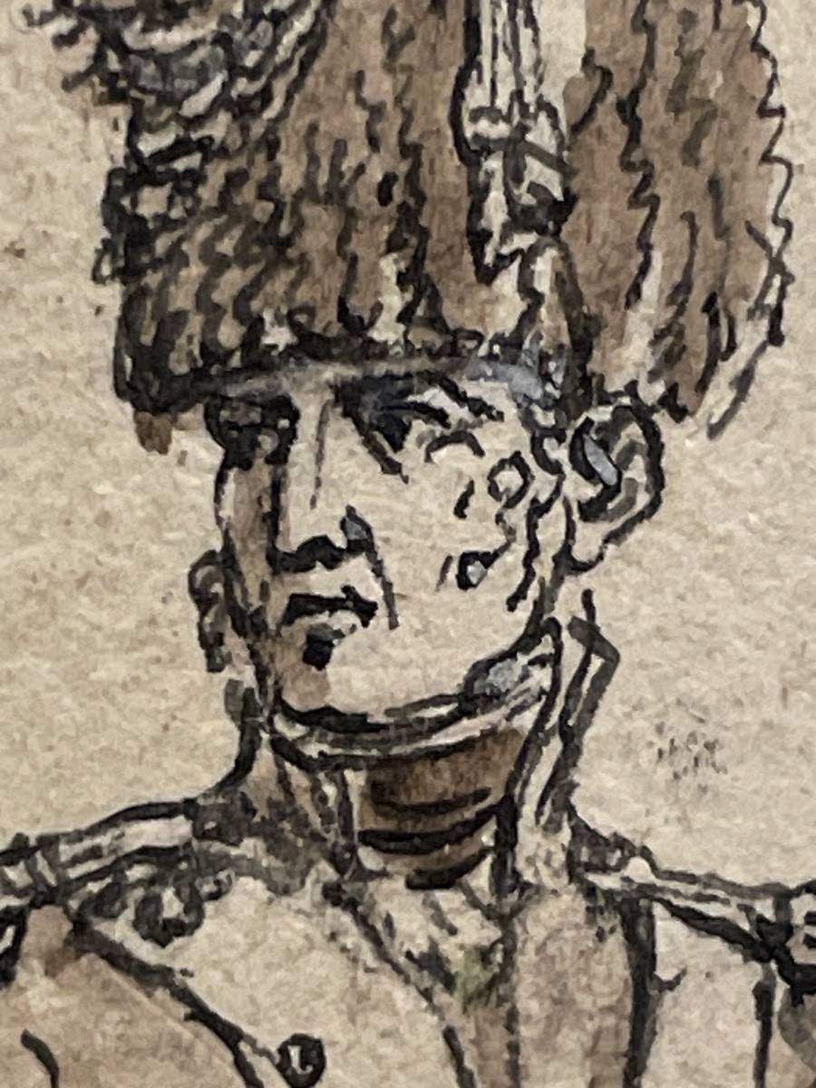 Scuola francese, inizi XIX secolo Quattro studi di militari della Guardia Imperiale francese -photo-3