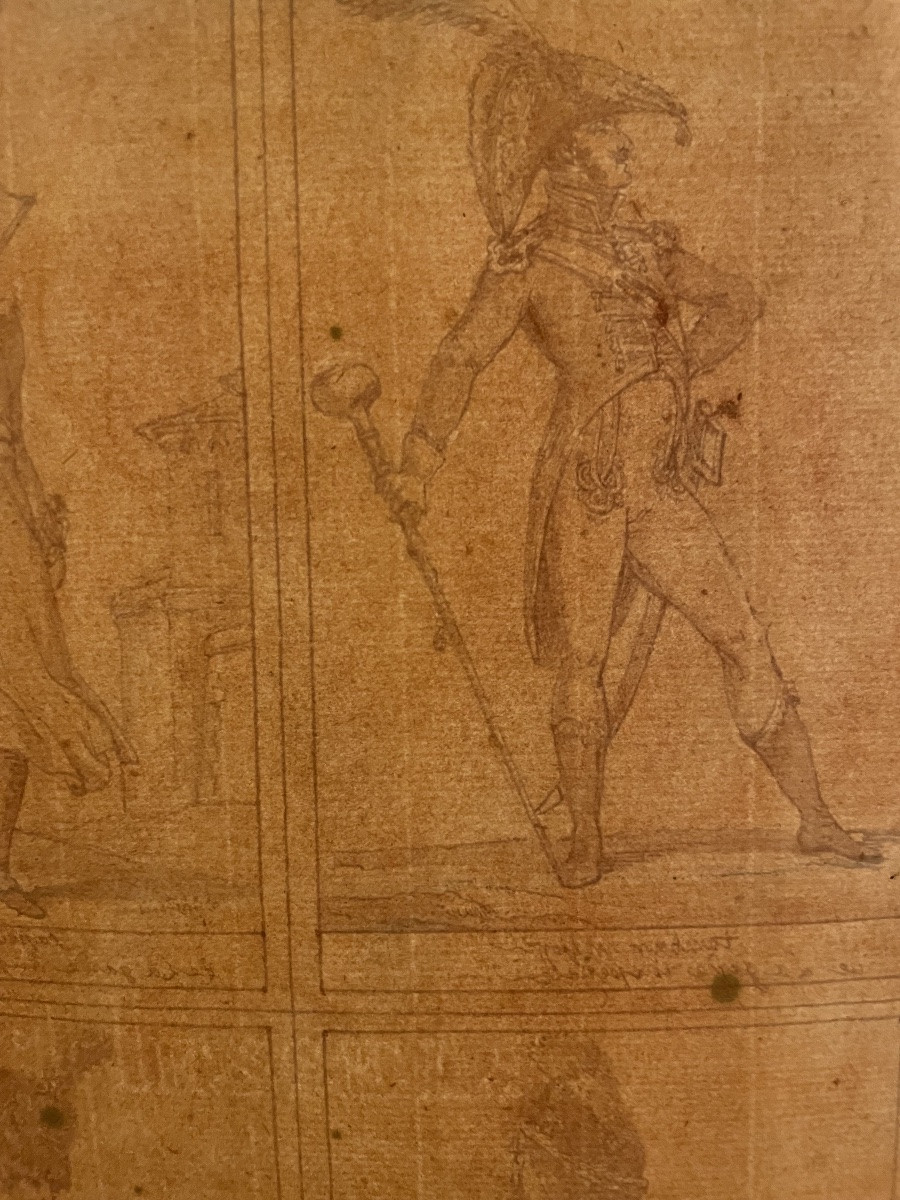 Scuola francese, inizi XIX secolo Quattro studi di militari della Guardia Imperiale francese -photo-2