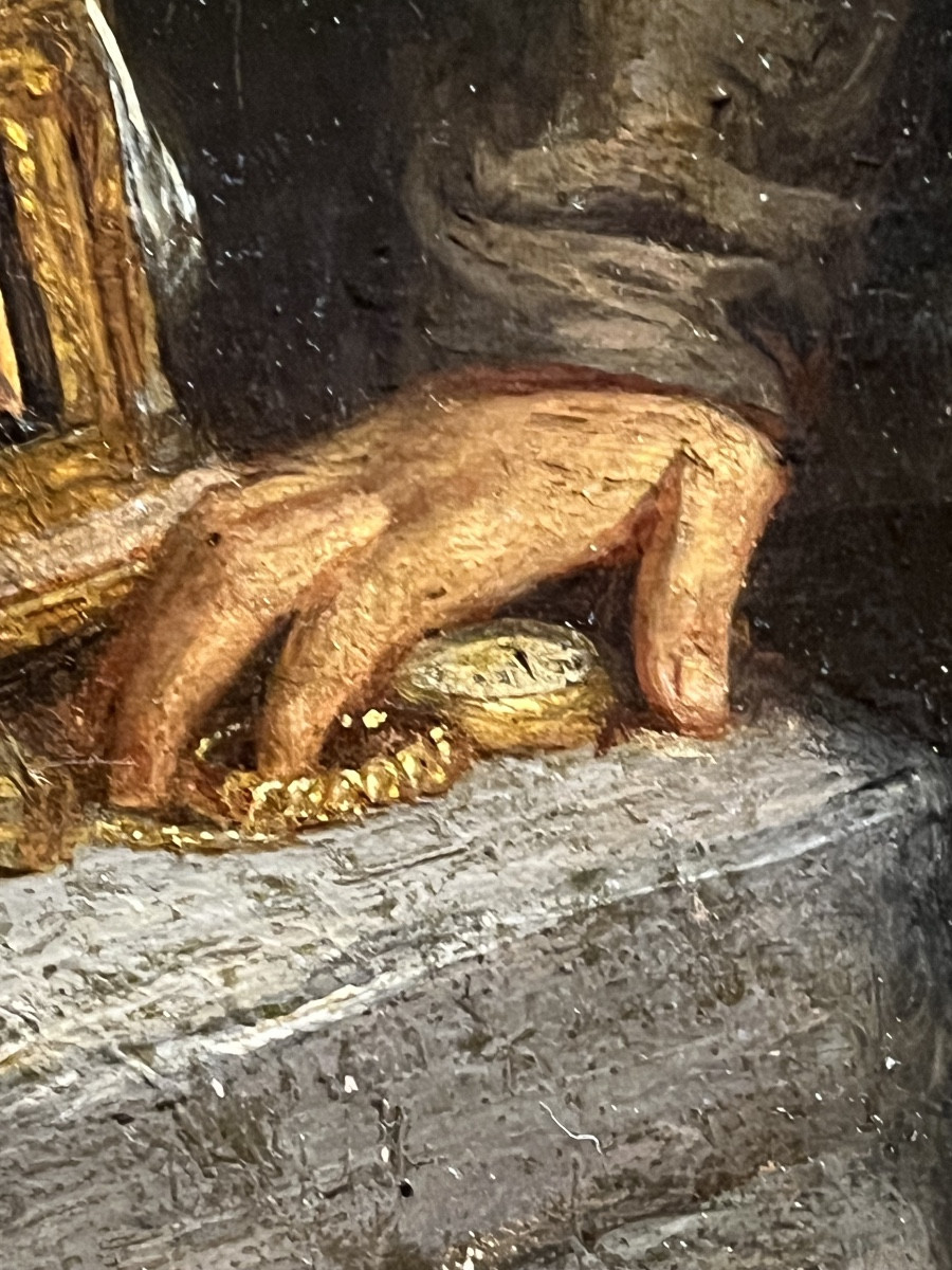 Brigante italiano nel rifugio con cofanetto di gioielli, firmato Pauwels, c.1850-photo-2