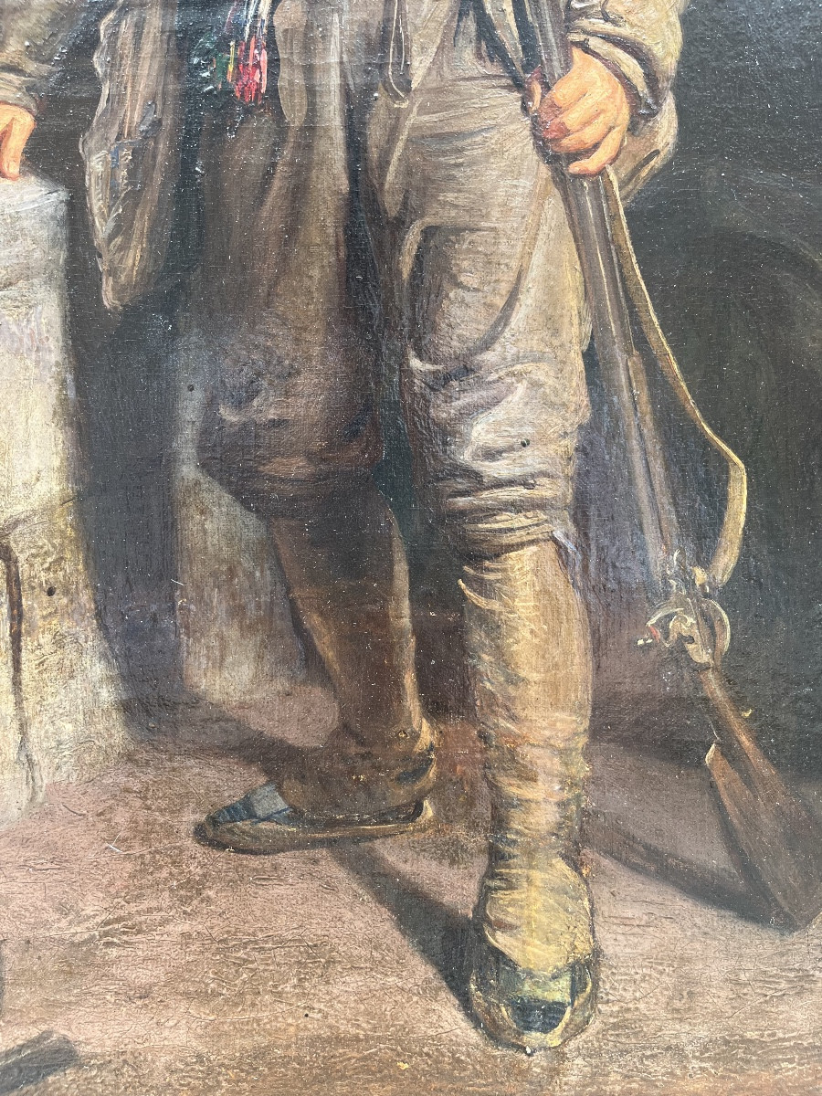 Brigante italiano nel rifugio con cofanetto di gioielli, firmato Pauwels, c.1850-photo-6