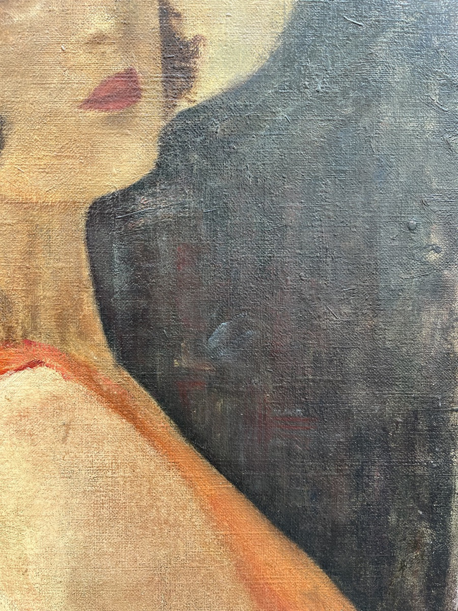 Ritratto femminile con cappello bianco, Vittorio Gussoni (?) (Milano, 1893 – Sanremo, 1968), ca-photo-4