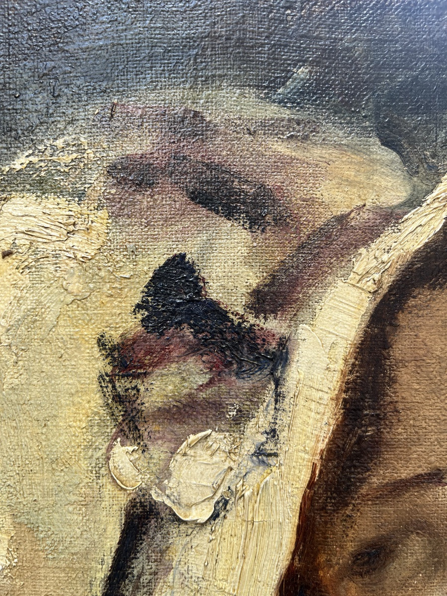Ritratto femminile con cappello bianco, Vittorio Gussoni (?) (Milano, 1893 – Sanremo, 1968), ca-photo-6