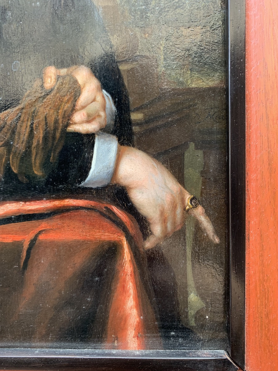 Ritratto di gentiluomo, scuola di Nicolas Maes, Provinces-Unies, vers 1680-photo-1