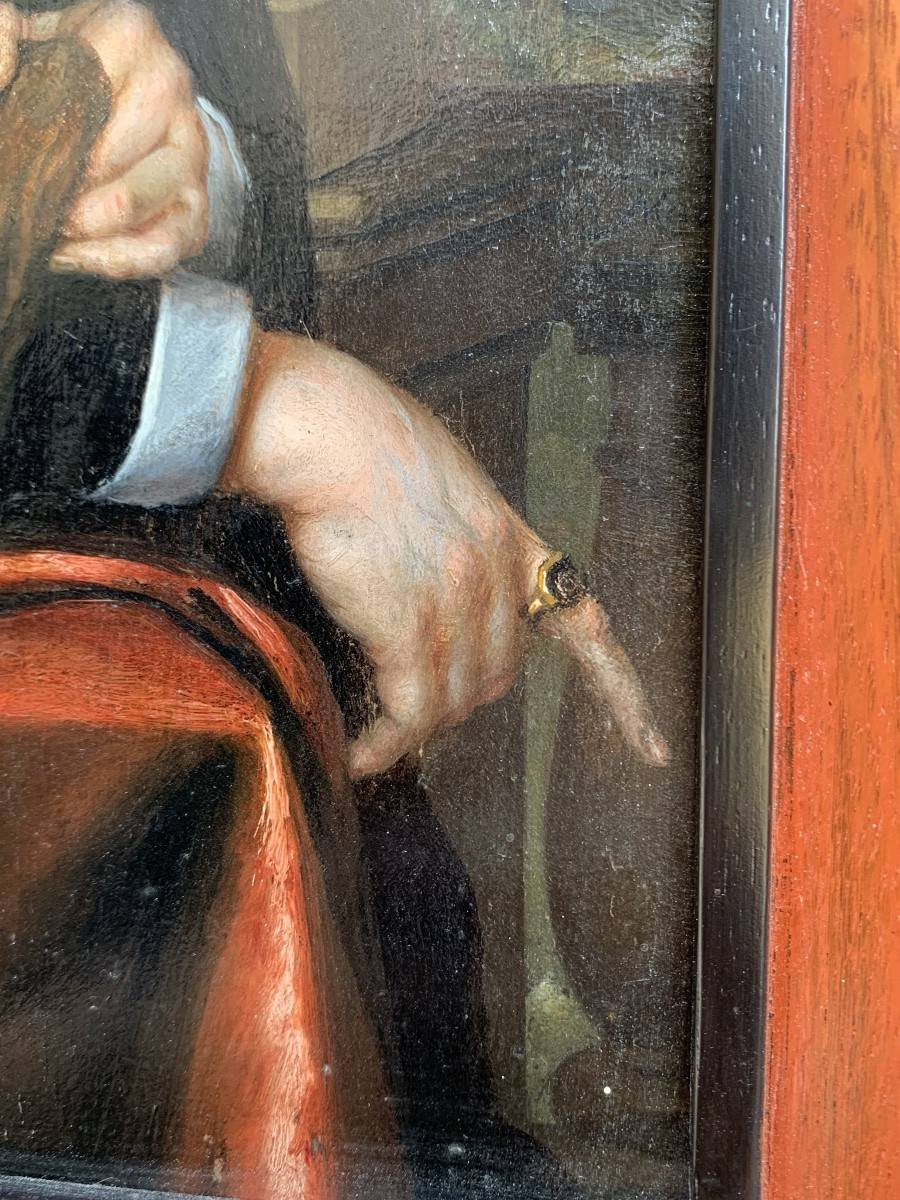 Ritratto di gentiluomo, scuola di Nicolas Maes, Provinces-Unies, vers 1680-photo-7