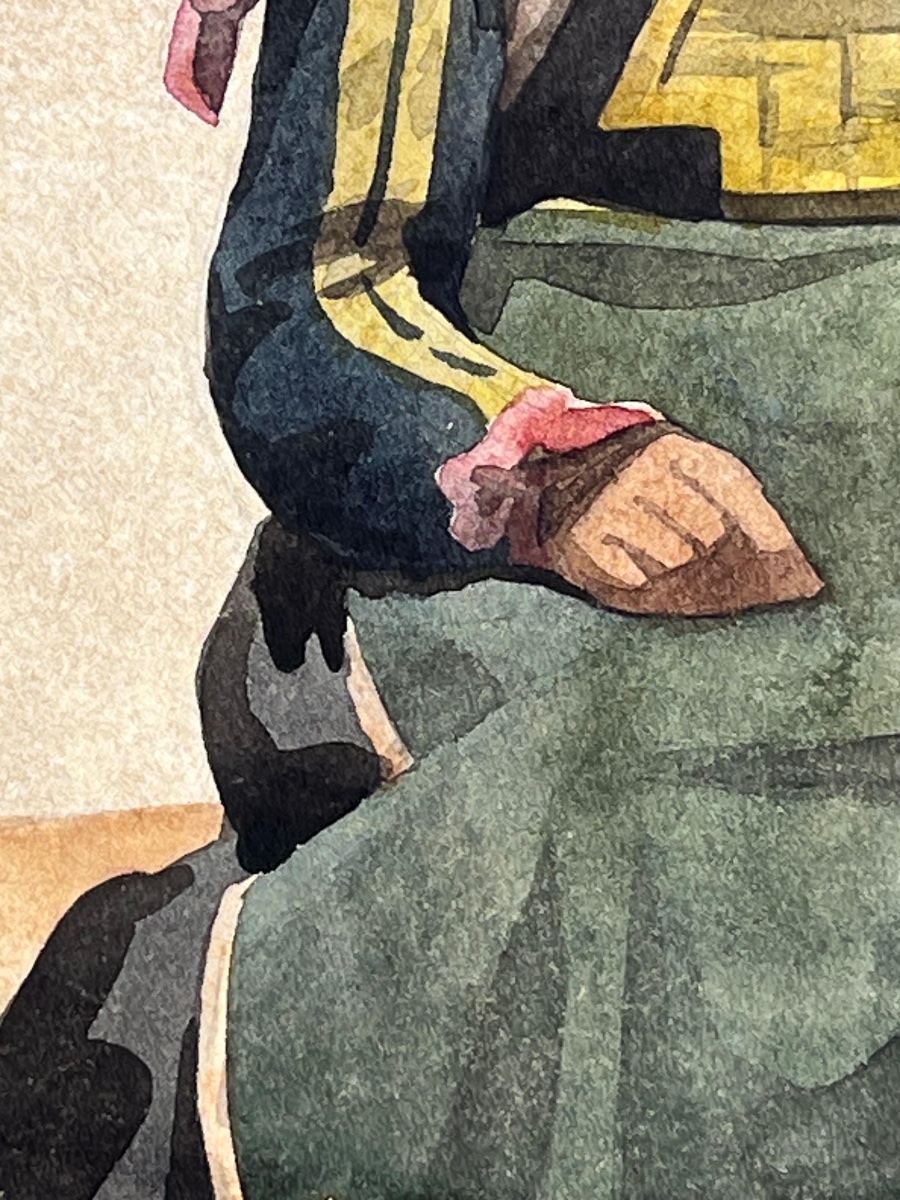 Donna italiana in costume della Ciociaria o d’Abruzzo, con fuso, XIX secolo  Acquerello -photo-7