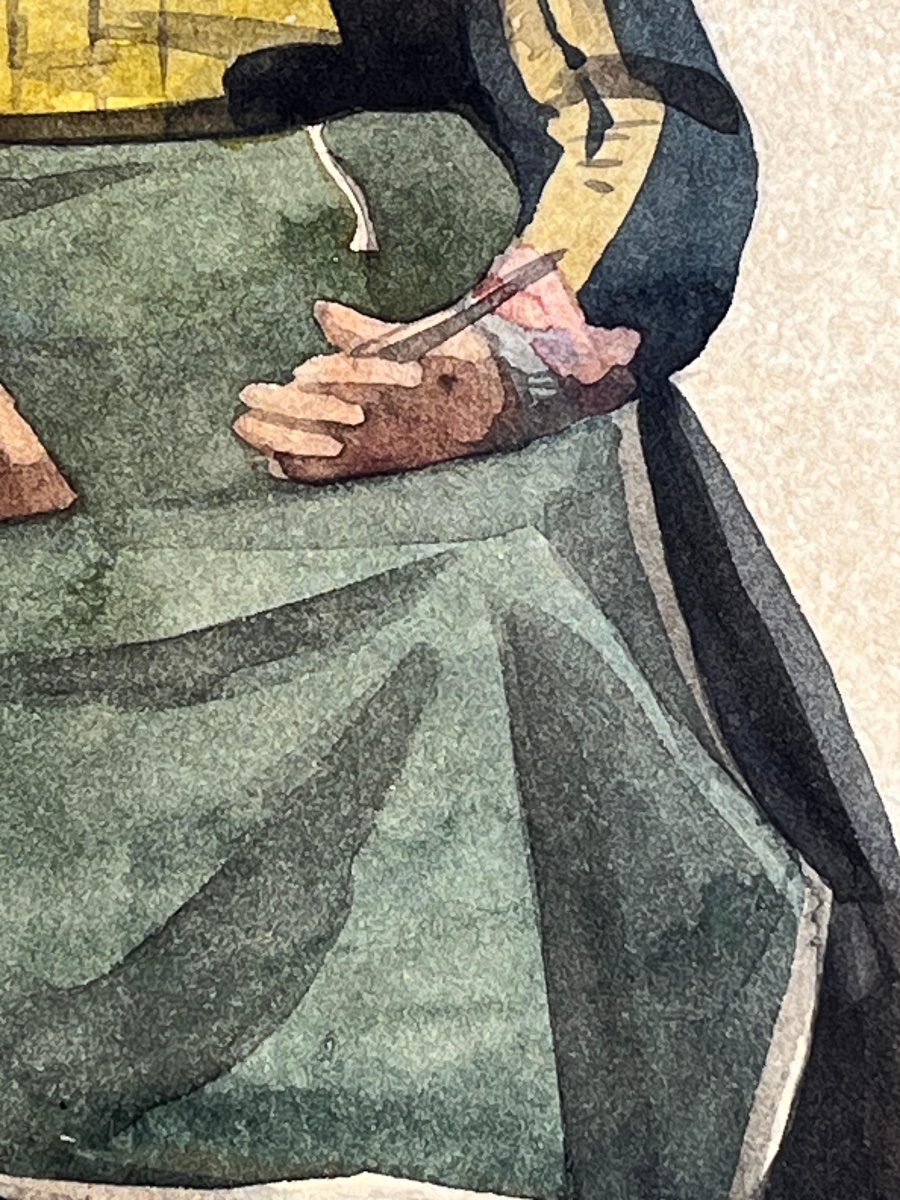 Donna italiana in costume della Ciociaria o d’Abruzzo, con fuso, XIX secolo  Acquerello -photo-8