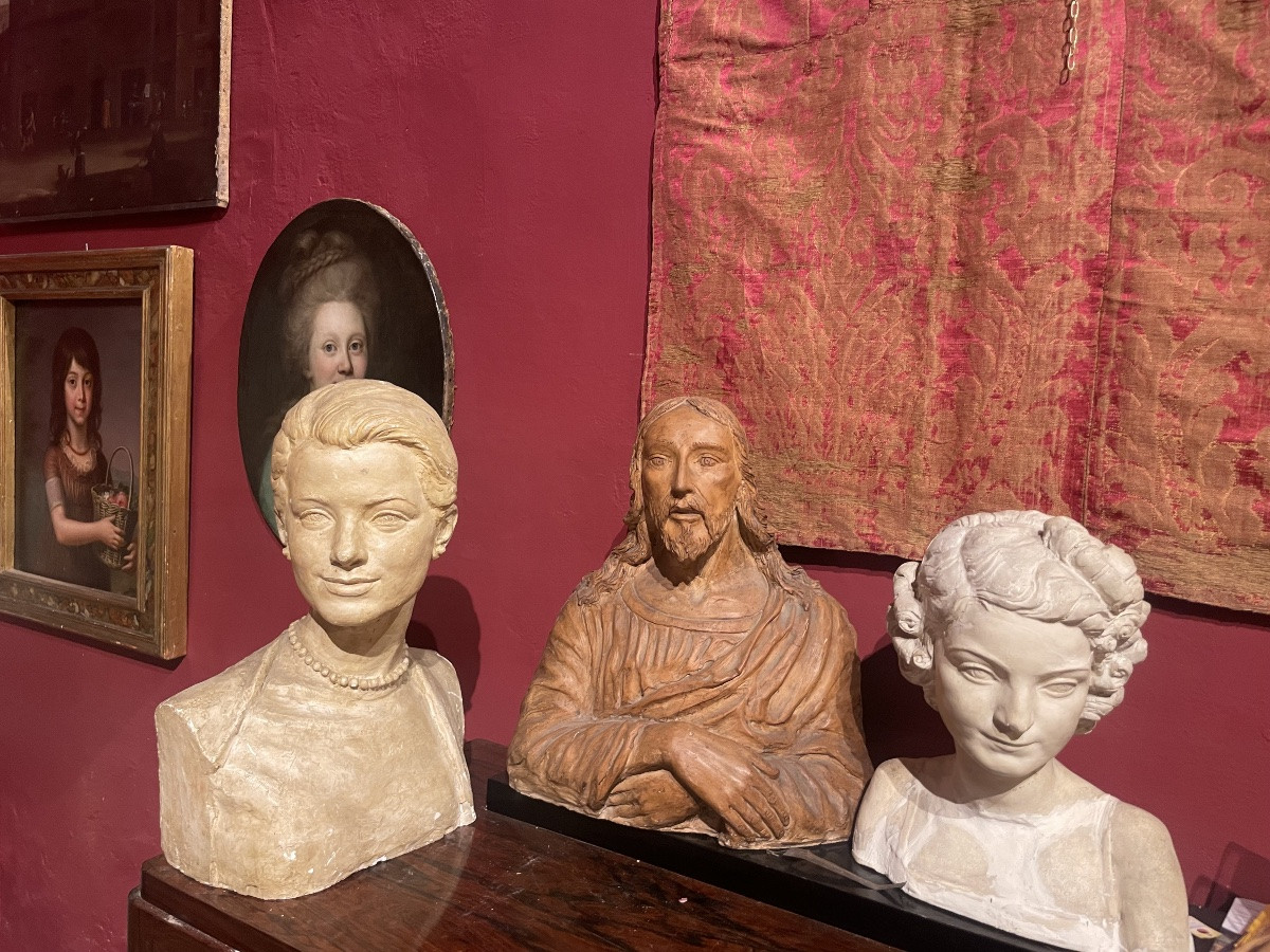 Busto In Gesso Di Grace Kelly, Louis Botinelly, Marsiglia, Art Déco, circa 1957 -photo-2