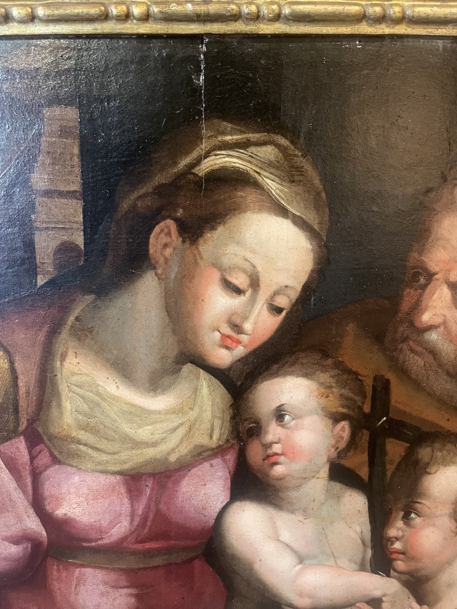 Sacra Famiglia con San Giovannino Ambito di Orazio Samacchini Scuola Bolognese XVI sec -photo-3