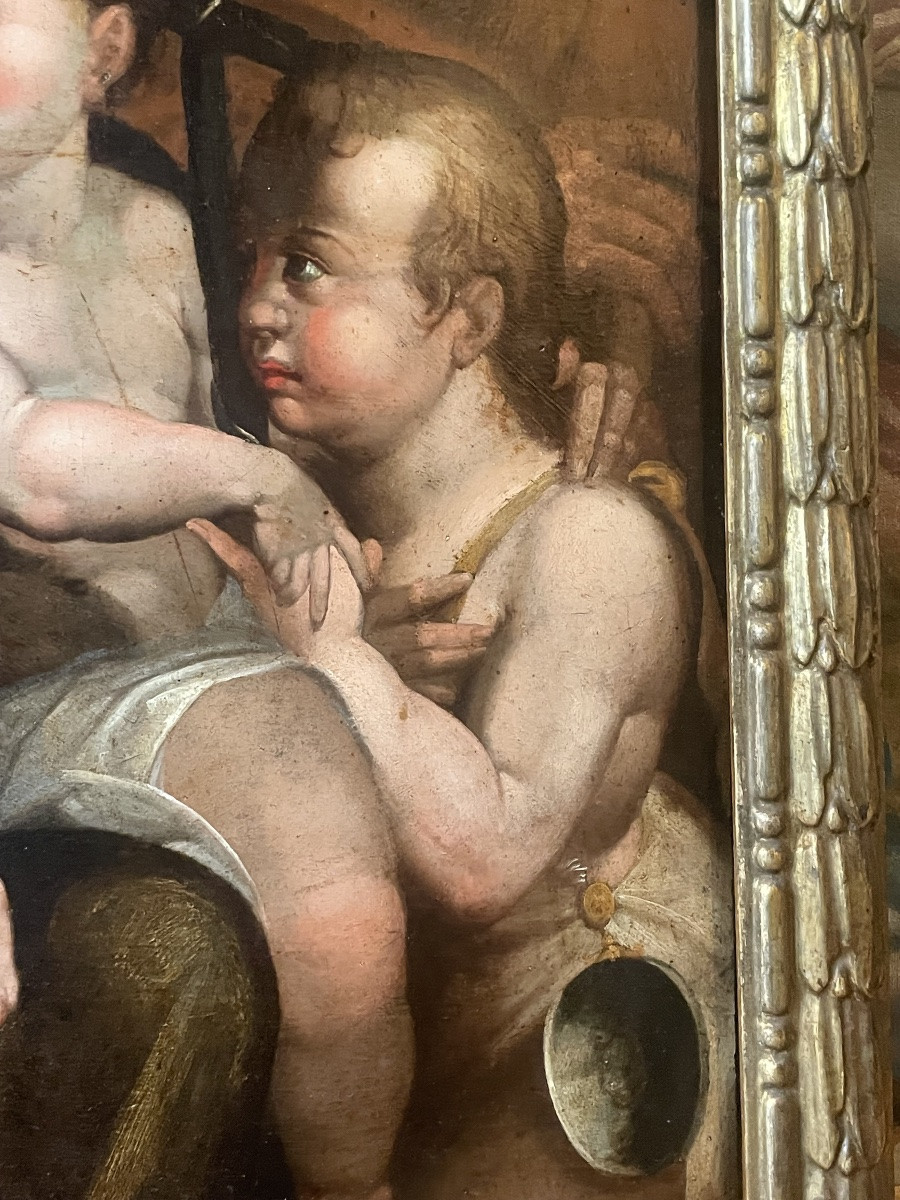 Sacra Famiglia con San Giovannino Ambito di Orazio Samacchini Scuola Bolognese XVI sec -photo-2