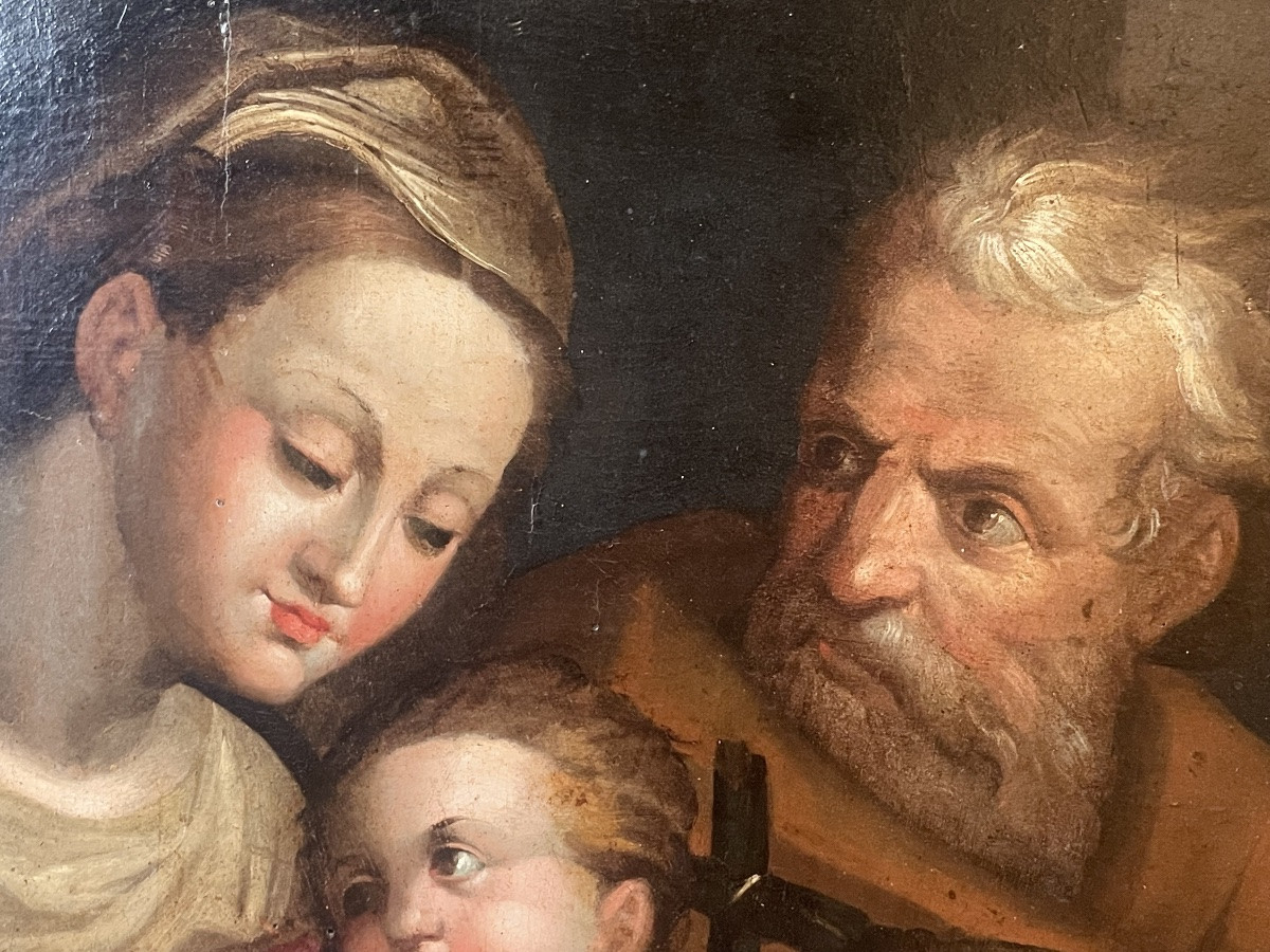 Sacra Famiglia con San Giovannino Ambito di Orazio Samacchini Scuola Bolognese XVI sec -photo-7
