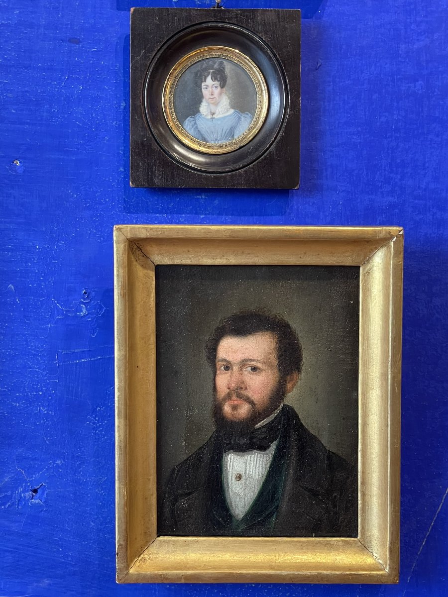 Ritratto di gentiluomo con gilet verde e cravatta a fiocco, circa 1825-1835-photo-1