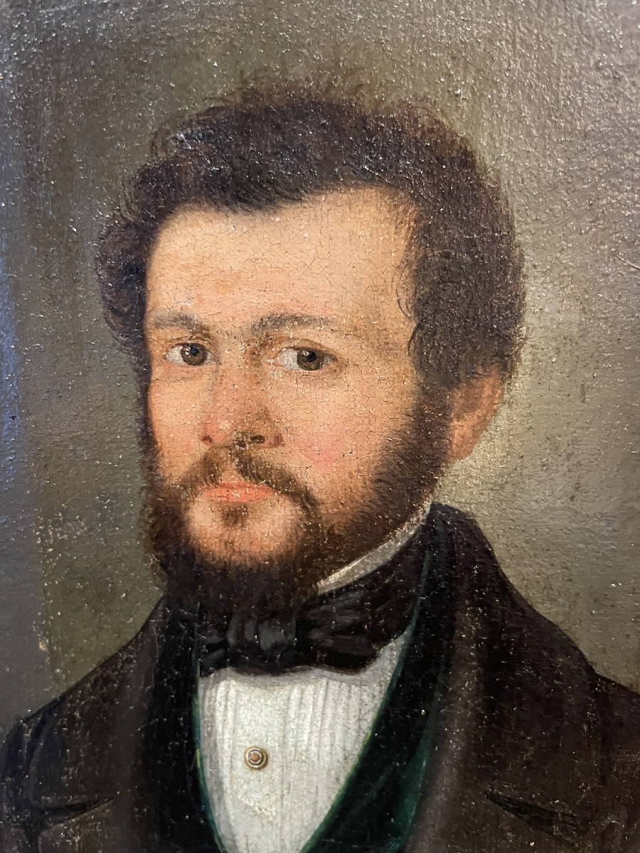 Ritratto di gentiluomo con gilet verde e cravatta a fiocco, circa 1825-1835-photo-2