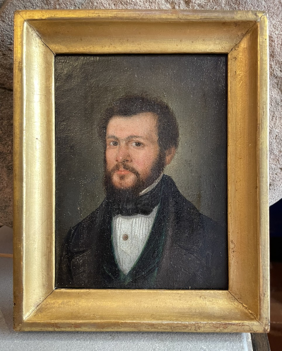 Ritratto di gentiluomo con gilet verde e cravatta a fiocco, circa 1825-1835