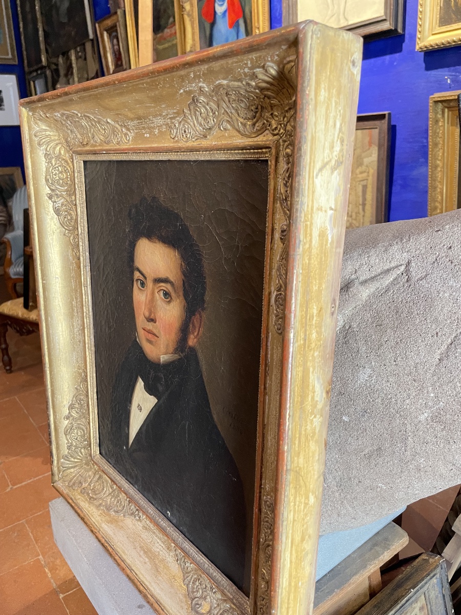 Ritratto d’uomo di Jean Jacques Marie Castin, firmato e datato 1838 -photo-2