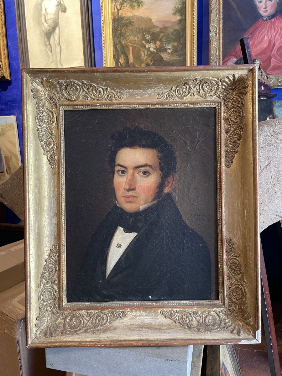 Ritratto d’uomo di Jean Jacques Marie Castin, firmato e datato 1838 -photo-7