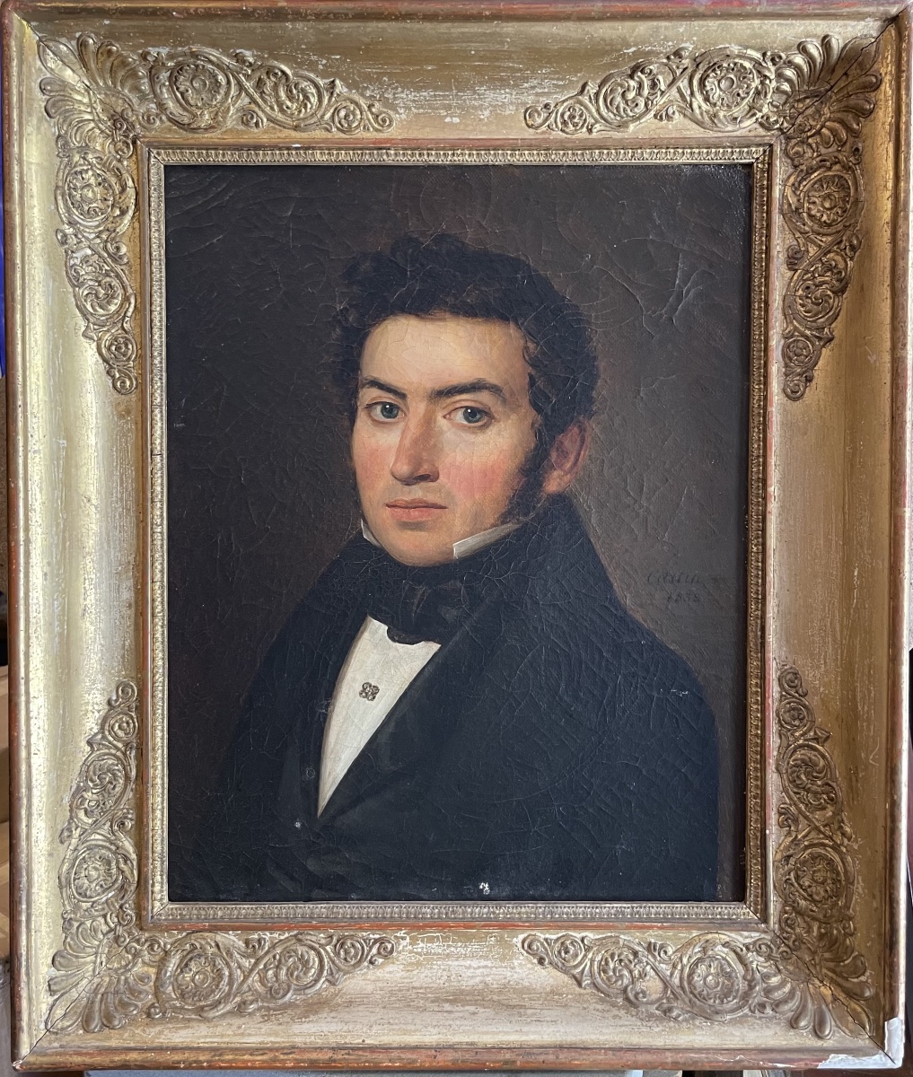 Ritratto d’uomo di Jean Jacques Marie Castin, firmato e datato 1838 