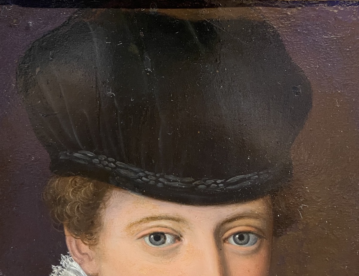 Alessandro Allori, atelier. Dama con cappello di velluto nero. Scuola fiorentina. XVI secolo.  -photo-7