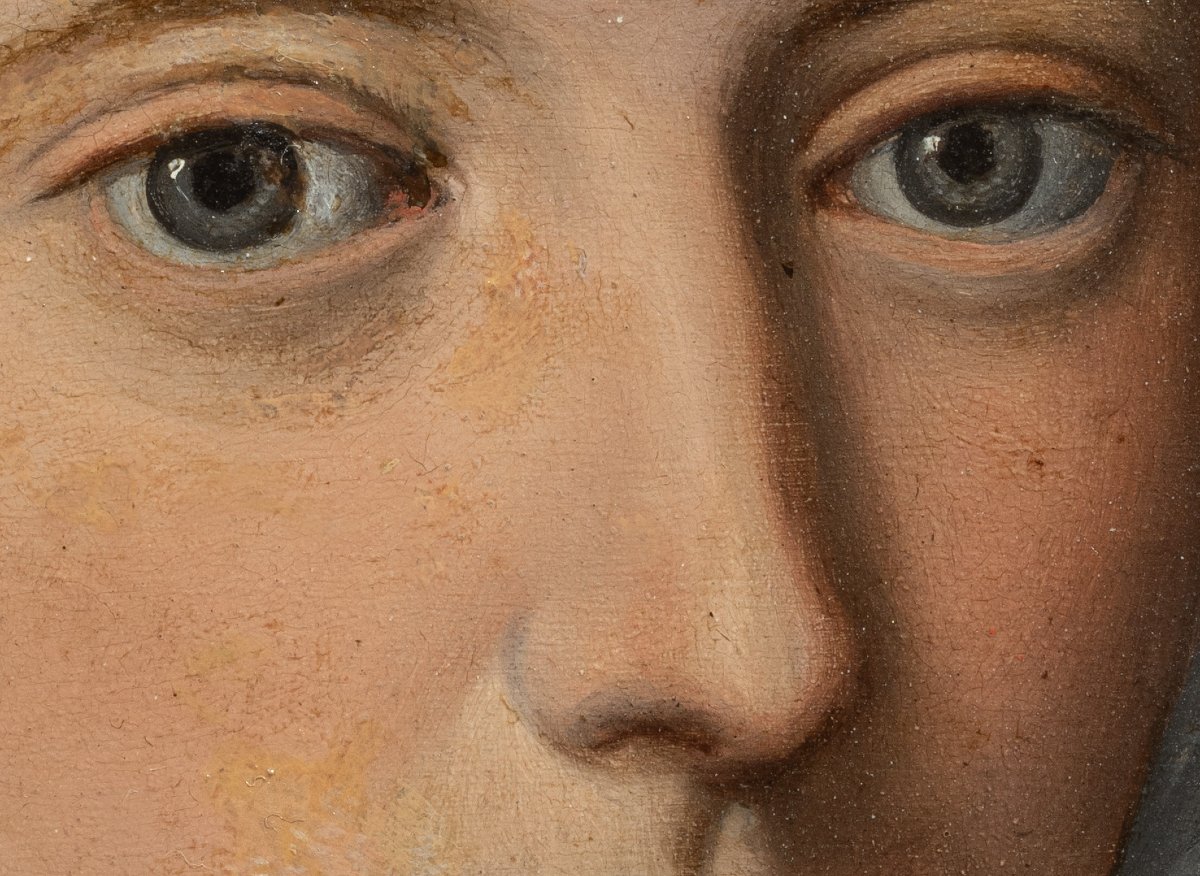 Alessandro Allori, atelier. Dama con cappello di velluto nero. Scuola fiorentina. XVI secolo.  -photo-7