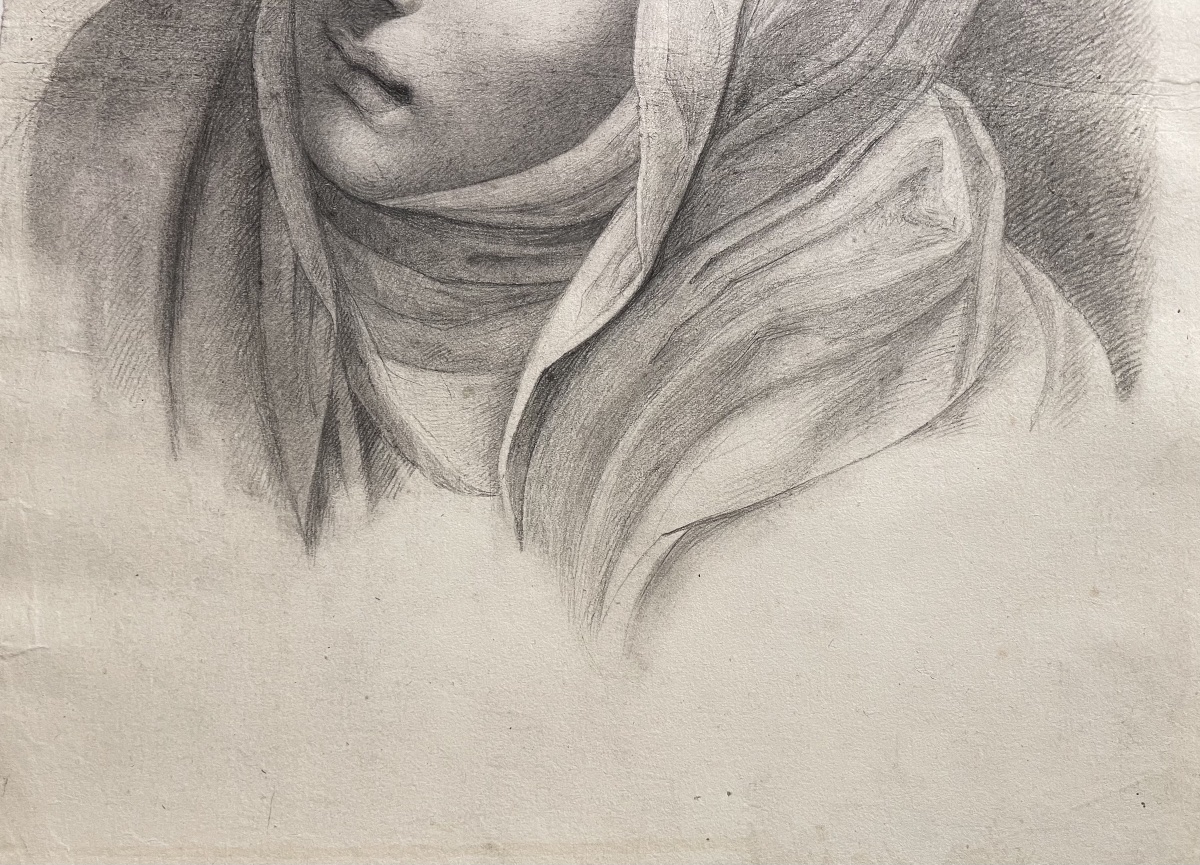 Studio accademico di testa di monaca, scuola fiorentina, fine XVIII - inizio XIX secolo -photo-4