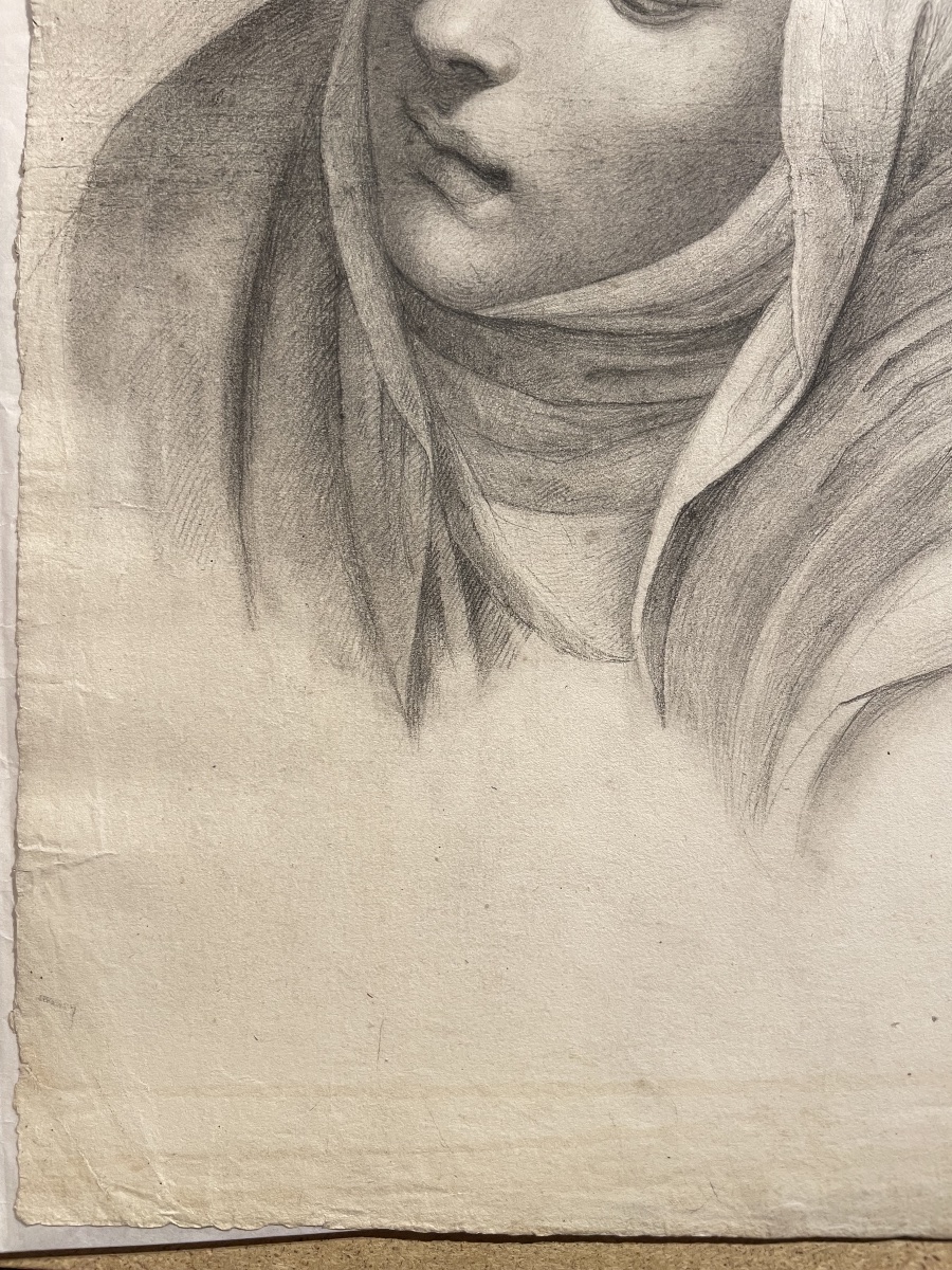 Studio accademico di testa di monaca, scuola fiorentina, fine XVIII - inizio XIX secolo -photo-5