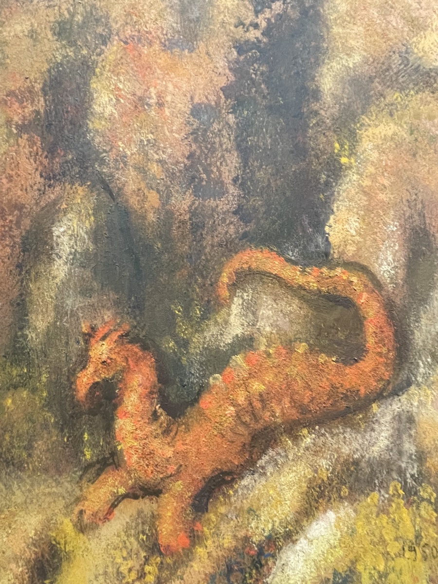 Bartolomeo Butori, Lucca, Tema mitico con drago, datato 1950  -photo-4