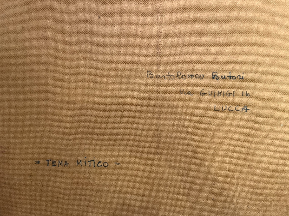 Bartolomeo Butori, Lucca, Tema mitico con drago, datato 1950  -photo-2