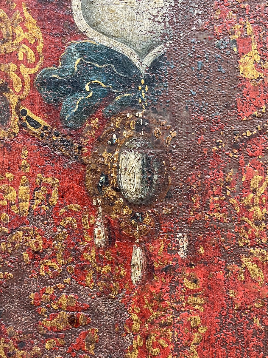 Madonna dell’Apocalisse con ex voto a cuore. Vicereame del Perù, arte coloniale, XVIII secolo  -photo-5