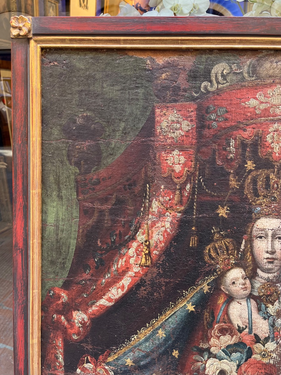Madonna dell’Apocalisse con ex voto a cuore. Vicereame del Perù, arte coloniale, XVIII secolo  -photo-6